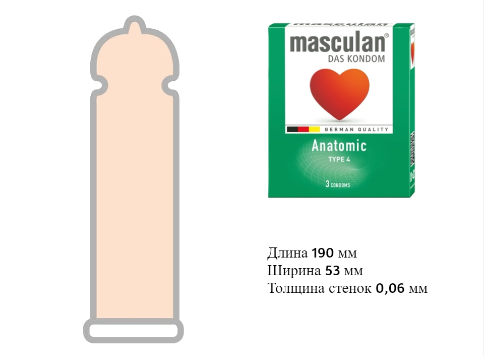 презервативы анатомической формы Маскулн